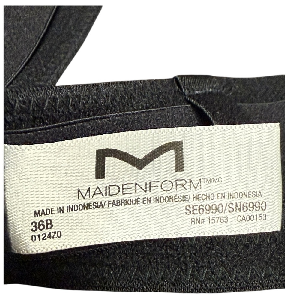 Maidenform Stay Put Black Strapless Push Up Underwire Bra 36B SN6990 NWT - Picture 11 of 12